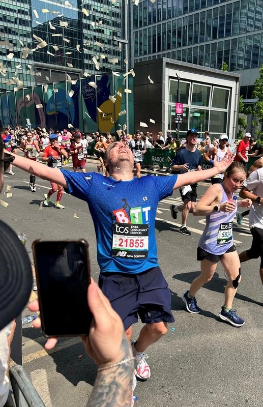 Alfie Blanchard running the London Marathon